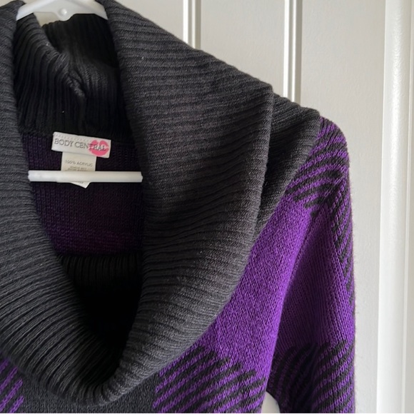 Body Central Purple & Black Sweater - Picture 2 of 3